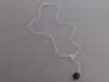 Chanel 18K White Gold Diamond and Black Onyx Camélia Sculpté Drop Necklace