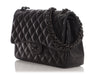 Chanel Jumbo So Black Quilted Lambskin Classic Double Flap