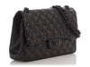 Chanel Jumbo So Black Quilted Lambskin Classic Double Flap