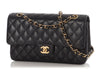 Chanel Medium/Large Black Quilted Caviar Classic Double Flap