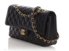 Chanel Medium/Large Black Quilted Caviar Classic Double Flap