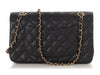 Chanel Medium/Large Black Quilted Caviar Classic Double Flap