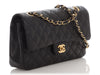 Chanel Medium/Large Black Quilted Caviar Classic Double Flap