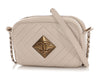 Chanel Beige Chevron-Quilted Calfskin Camera Bag