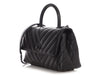 Chanel Mini So Black Chevron-Quilted Caviar Coco Handle