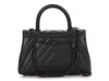 Chanel Mini So Black Chevron-Quilted Caviar Coco Handle