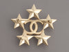 Chanel Crystal Logo Star Brooch