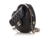 Chanel Large Black Part-Quilted Lambskin In Love Heart Crossbody