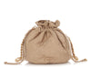 Chanel Vintage Small Taupe Quilted Lambskin Bucket Bag