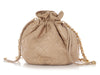 Chanel Vintage Small Taupe Quilted Lambskin Bucket Bag