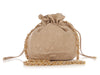 Chanel Vintage Small Taupe Quilted Lambskin Bucket Bag