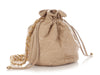 Chanel Vintage Small Taupe Quilted Lambskin Bucket Bag