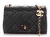 Chanel Small Black Quilted Calfskin Seasonal Flap