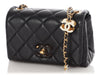 Chanel Small Black Quilted Calfskin Seasonal Flap