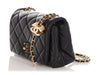 Chanel Small Black Quilted Calfskin Seasonal Flap