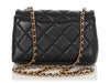 Chanel Small Black Quilted Calfskin Seasonal Flap