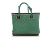 Chanel Green Soft Quilted Lambskin Country Club Tote