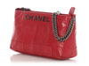 Chanel Red Square-Stitched Lambskin LAX Shoulder Bag