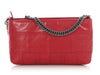 Chanel Red Square-Stitched Lambskin LAX Shoulder Bag