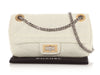 Chanel White Perforated Leather Drill Reissue Flap