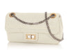 Chanel White Perforated Leather Drill Reissue Flap