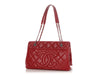 Chanel Red Quilted Caviar Timeless CC Soft Tote