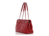 Chanel Red Quilted Caviar Timeless CC Soft Tote