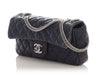 Chanel Navy Quilted Puffy Calfskin Flap