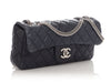 Chanel Navy Quilted Puffy Calfskin Flap