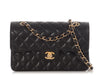 Chanel Small Black Quilted Caviar Classic Double Flap