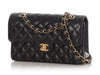 Chanel Small Black Quilted Caviar Classic Double Flap