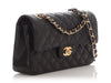 Chanel Small Black Quilted Caviar Classic Double Flap