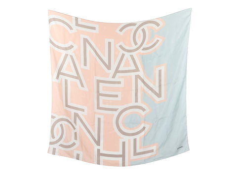 Chanel CC Jacquard Silk Scarf