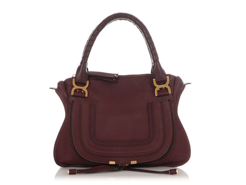 Chloe Medium Dark Velvet Marcie Satchel