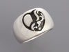 Chrome Hearts Sterling Silver Heart Band Ring