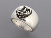 Chrome Hearts Sterling Silver Heart Band Ring