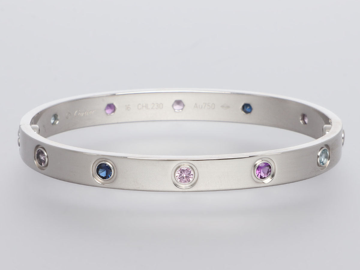 Cartier 10 Multi Gemstones Rainbow Love Bracelet in 18k Rose Gold B6036517  Luxury on Carousell