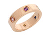 Cartier 18K Rose Gold Rainbow Multistone Love Ring