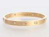 Cartier 18K Yellow Gold 4 Diamond Love Bracelet 16