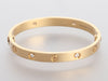 Cartier 18K Yellow Gold 4 Diamond Love Bracelet 16