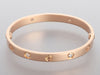 Cartier 18K Pink Gold 4-Diamond Love Bracelet 16