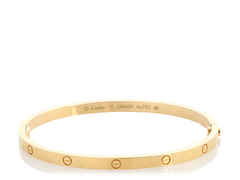 Cartier 18K Yellow Gold Small Love Bracelet 17