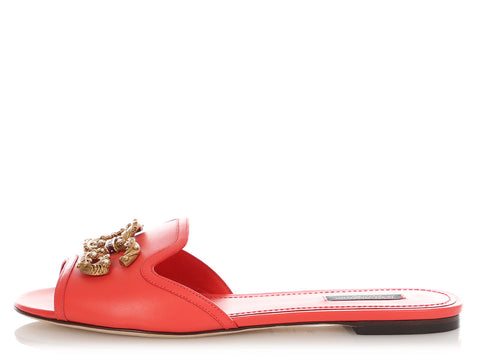 Dolce & Gabbana Coral Amore Sandals