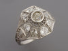 Platinum Diamond Art Deco Ring