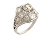 Platinum Diamond Art Deco Ring