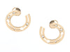 Dinh Van 18K Yellow Gold Diamond Pulse Pierced Hoop Earrings