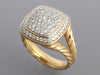 David Yurman 18K Yellow Gold Pavé Diamond Ring