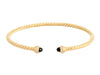 David Yurman Medium 18K Yellow Gold Onyx and Diamond Classic Cablespira Bracelet