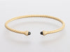 David Yurman Medium 18K Yellow Gold Onyx and Diamond Classic Cablespira Bracelet