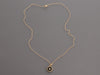 David Yurman 18K Yellow Gold, Navy Enamel, and Diamond Charm Pendant Necklace